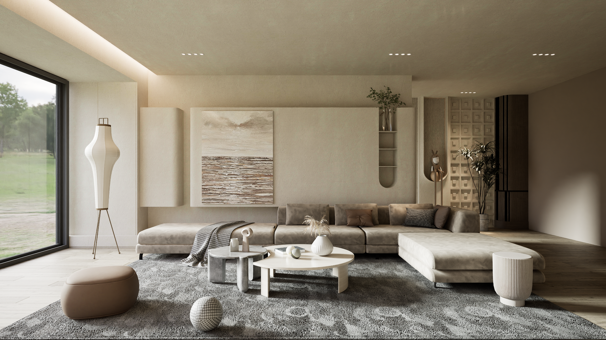 3D architectural model rendering